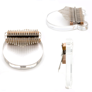 Paisen Sanza mbira de cristal de acrílico transparente de vidrio calimba 17 clave kalimba dedo pulgar piano para la venta - Product Image 5