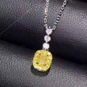 Commercio all'ingrosso di Lusso 18k Belle Gioielli In Oro Naturale Del Sud Africa Reale 0.21ct Giallo <span class=keywords><strong>Collana</strong></span> di <span class=keywords><strong>Diamanti</strong></span> - Product Image 5