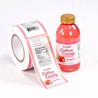 Bouteilles en plastique vides de 32 oz avec étiquettes en vinyle imperméables, personnalisées avec logo imprimé BOPP, fabriquées en Chine, pour l'emballage de jus