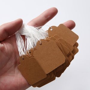 מותאם אישית 15*25 מ "מ קראפט נייר מלאכה מחיר תגיות ביגוד ריק שוק גודל שוק לתלות תווית עם מחרוזת עבור קמעונאית 15 - Product Image 5