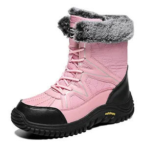 新款批发雪白俄罗斯冬季女靴高帮皮草踝鞋女士户外便宜厂家便宜