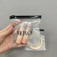 Sac à fermeture éclair pour bijoux, bracelet, collier, emballage, pochette zippée, taille mini personnalisée, emballage en PVC transparent givré, recyclable