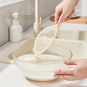 Eco-Friendly Household Plastic <b>Draining</b> Kitchen Multi-Function Round Hollow Rice Washing Baffle Silicone Sieve Metal Basket - Product Image 1
