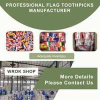 Drapeaux personnalisés imprimés pour brochettes, burgers, gâteaux, aliments, cocktail, avec logo