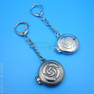 Custom Metal Round Photo Box Keychain Pendant Antique Nickel Color <b>Magnetic</b> Flip Cover Zinc Alloy <b>Frame</b> Business Gift - Product Image 3
