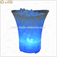 Led berkedip ember es dengan speaker bluetooth KTV Bar pesta Led bulat mewah berkedip anggur vodka wiski ember sampanye
