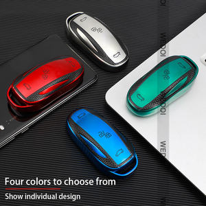 เคสกุญแจรถยนต์หนัง TPU ผิวสัมผัส,กระเป๋าหุ้มกุญแจ <span class=keywords><strong>Fob</strong></span> สำหรับ <span class=keywords><strong>Tesla</strong></span> รุ่น X/y/ 3 /S ที่ใส่กุญแจปลอกหุ้มกุญแจ TPU นิ่มป้องกันเต็มรูปแบบ - Product Image 2