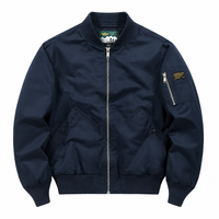 Blouson aviateur homme personnalisé OEM, blouson bomber classique léger, vêtement d'extérieur décontracté, veste d'hiver coupe-vent en gros
