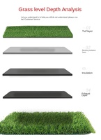 Tapis d'herbe décoratif extérieur artificiel Faux gazon en céramique Toit de terrain de football Balcon Isolation Ingénierie du boîtier