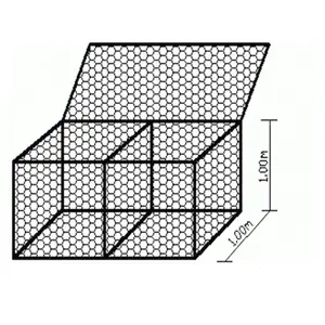 Caja de Gabion Hexagonal, cesta de Gabion galvanizada/recubierta de PVC/Gabion de malla de alambre (China)