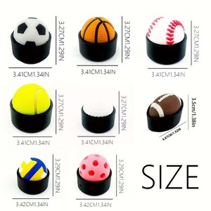 Juguetes Fidget Clicker con Forma de Balones Deportivos, Impresos en 3D, Llavero Sensorial para Aliviar el Estrés, Autismo e Hiperactividad - Product Image 5