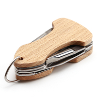 Couteau de poche et ouvre-bouteille 5 en 1 EDC, gadget promotionnel, acier inoxydable, multi-outils, porte-clés, modèle B114-M, pour le camping