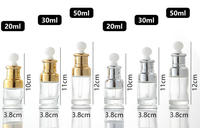 Botol Tetes Kaca dengan Tutup Logam atau Plastik Botol Tincture Ramah Lingkungan Kemasan Serum OEM