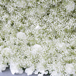 Decoración de Pared de Flores Artificiales de <span class=keywords><strong>Rosas</strong></span> Blancas y Hortensias 3D <span class=keywords><strong>para</strong></span> Eventos, Fiestas, <span class=keywords><strong>Cumpleaños</strong></span> y Bodas - Product Image 4