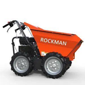 300KG petrol engine four wheel drive chinese mine mini dumper truck with automatic steering CE EPA