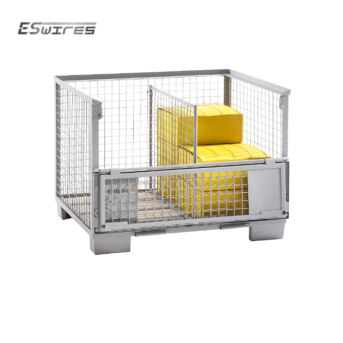 Customizable Storage Cage Customizable Heavy Duty 1200kg Warehouse Pallets Metal Storage Folding ...