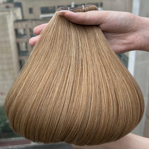 100% non transformés nouveau Design pleine cuticule aligné cheveux blond couleur vierge génie trame attaché à la main trame Extension - Product Image 1