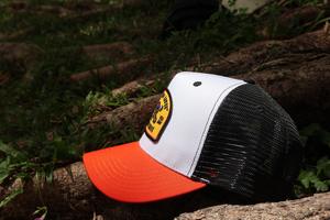 <span class=keywords><strong>Casquette</strong></span> Trucker 5 Panneaux TOPCAP Premium Personnalisée Orange et Blanche pour la Pêche, avec Dos en Maille et Broderie Appliquée, pour <span class=keywords><strong>Homme</strong></span> - Product Image 3