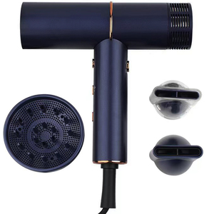 Secador de Pelo Profesional Potente para Salón con Infrarrojos, Plegable, de Viaje, con Iones Negativos, Pequeño, Redondo, 7 en 1, con Cepillo y Peine - Product Image 1