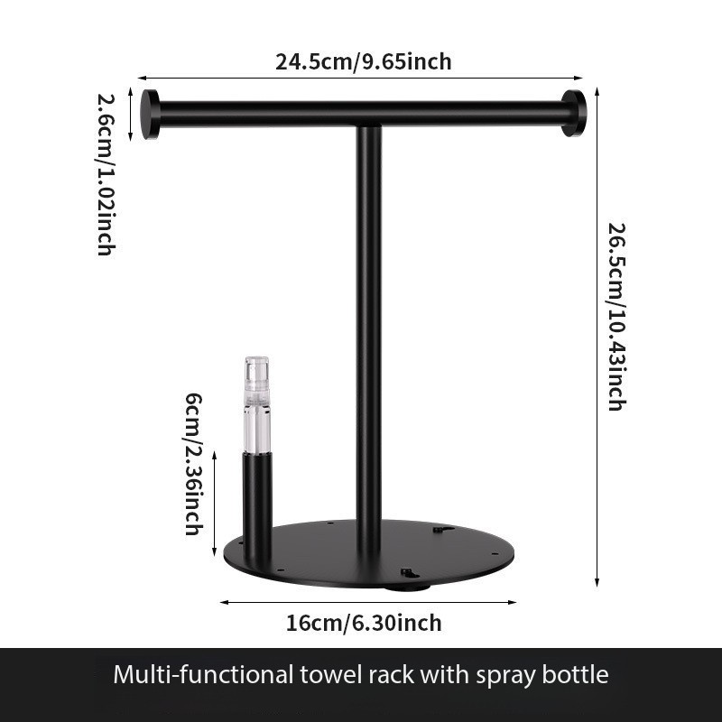 T-shaped towel bar - with watering can version
