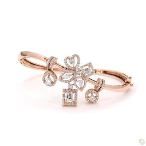Hermosa Pulsera de Diamantes Dorada para Mujer, Brillante, Ligera, Cómoda, Diseño Clásico, Joyería de Moda, Regalo - Product Image 1