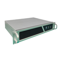2U sasis Server komputer perak kontrol industri 350mm Panel aluminium pendek catu daya besar Matx mini-itx stok