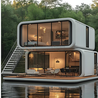 Maisons de conteneur détachables de capsule modulaire préfabriquée en acier moderne de luxe à assemblage rapide de cabine Apple pour hôtel de villégiature/bureau à domicile