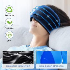 With Gel <b>Eye</b> <b>Mask</b> Migraine Relief Cap Reusable Headache Hat Ice Head Wrap Cold Therapy Custom Logo - Product Image 3