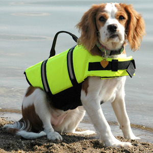 Gilet de sauvetage haute visibilité pour chien avec poignée et bandes réfléchissantes, gilet de sécurité réglable pour la natation des animaux de compagnie, pour chiens de petite, moyenne et grande taille - Product Image 4