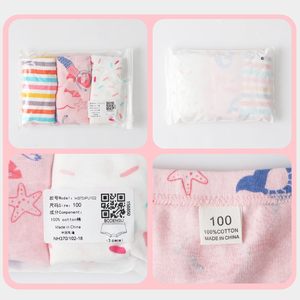 Ingrosso/odm/oem biancheria intima per bambini fantasia giovane bambina mutandine scolastiche 100% cotone piccola biancheria intima per le ragazze traspirante - Product Image 2