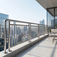 Système de balustrade en verre et acier inoxydable moderne pour balcon, escalier, appartement