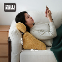 SHIMOYAMA Dreieckiges Abnehmbares Rückenlehnenkissen Komfortables Verstellbares Sofabett-Kissen zum Liegen & für Rückenunterstützung
