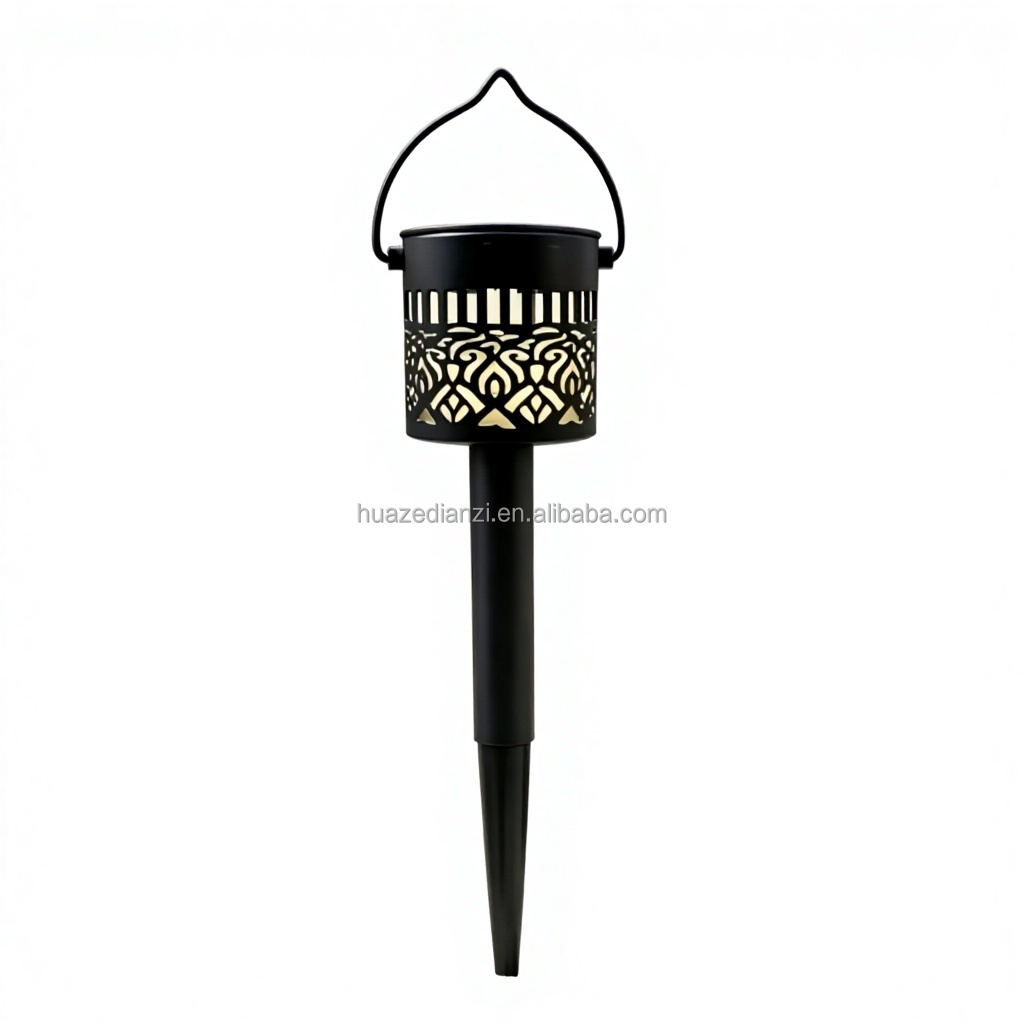 Solar Mandala Projection Ground Stake Light, IP65 Waterproof LED Outdoor Garden Decoration Light for Patio Yard Pathway