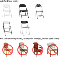 Wholesale White Spandex Folding Chair Seat Cover for Event Wedding Folding Chair Cover