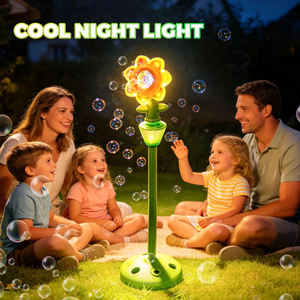 Torre de Burbujas Giratoria Automática con Forma de Girasol para Niños, Máquina de Burbujas para Fiestas en Jardín, Bodas y Eventos al Aire Libre - Product Image 4
