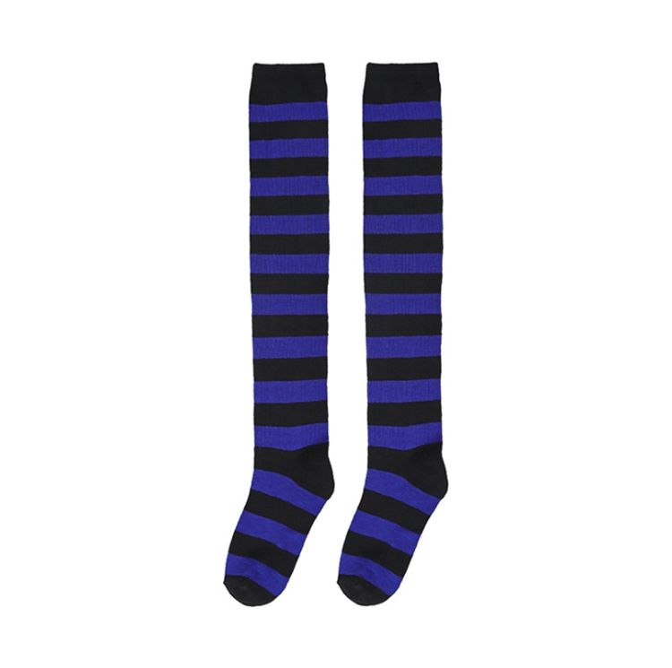 Chaussettes De Noël À Rayures Sur Les Genoux Pour Femmes Hautes