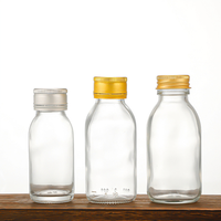 Flacon en verre transparent pour liquides buccaux de 30 ml et 60 ml, flacon pour peptides et protéines, flacon pour sirop médicinal, flacon en verre vide pour réactifs
