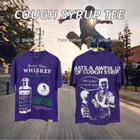 T-shirt Hip Hop Homme Personnalisable avec Impression Numérique 'That's Awful Lot Cough Syrup', Haute Qualité, 100% Coton, Écologique, Respirant