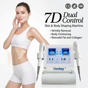 Máquina HIFU de doble control con certificación CE, 7 cartuchos, para mejora del tono de la piel, rostro y cuerpo, para clínica de belleza. - Product Image 1