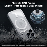 Coque transparente AUREXIONICS pour iPhone 17 Pro avec protection de l'appareil photo