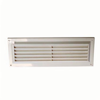 Grilles de ventilation en ABS résistantes aux UV de 260 mm x 90 mm avec moustiquaire, maille plastique pour climatisation
