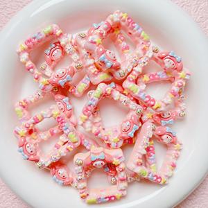 Cornice Portafoto Sanrio in Resina Colorata di Alta Qualità <span class=keywords><strong>con</strong></span> Rivestimento UV, <span class=keywords><strong>Perline</strong></span> a Foro Dritto, Materiale per Catene Telefono Fai-da-Te e Accessori per Portachiavi - Product Image 4