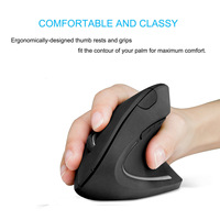 Penjualan Terbaik 2.4ghz komputer Laptop optik nirkabel gulir Mouse vertikal ergonomis