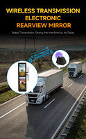Caméra de rétroviseur latéral HD de 15,88 pouces pour bus et camion avec enregistreur, écran IPS, étanche, commande tactile