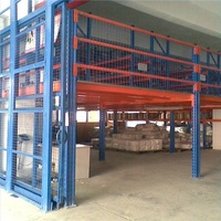 Plateforme de mezzanine, étagère de stockage en acier robuste avec revêtement en poudre, solution de stockage durable pour entrepôt