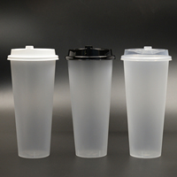 Gobelets transparents en PLA éco-compostables pour smoothie thé au lait boissons froides gobelet en plastique jetable imprimé personnalisé approvisionnement d'usine