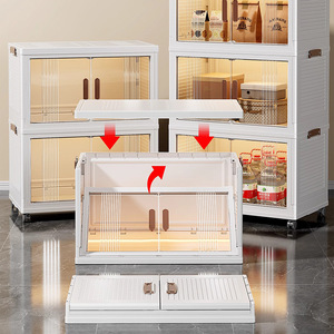 Công suất lớn PP tập tin lưu trữ hộp bánh xe hộ gia đình hiện đại gấp Tủ lưu trữ cho văn phòng phòng phòng khách Snack lưu trữ giá - Product Image 3