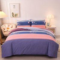 En stock – Parure de lit 3 pièces 100 % polyester 200 fils/cm² brodée, style chinois de luxe, lavable en machine