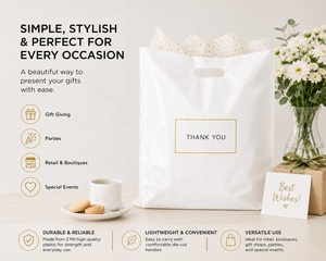 Borsa per la spesa in <span class=keywords><strong>plastica</strong></span> di alta qualità con manico e stampa logo personalizzabile - Product Image 4