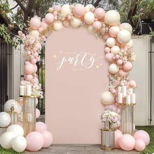 Penutup lengkungan spandeks elastis krem latar belakang atas <span class=keywords><strong>2</strong></span> sisi untuk pesta wisuda Hari Valentine pernikahan Hari Valentine - Product Image 1